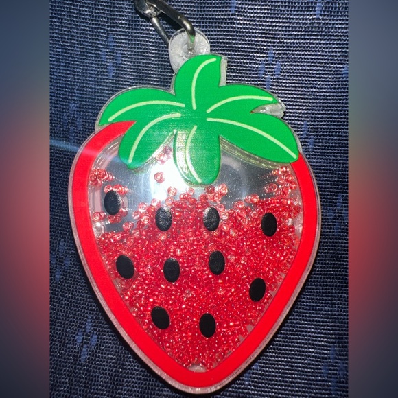 Vintage Carole Inc Strawberry Earrings And Keychain Fashion Jewelry - Picture 3 of 8